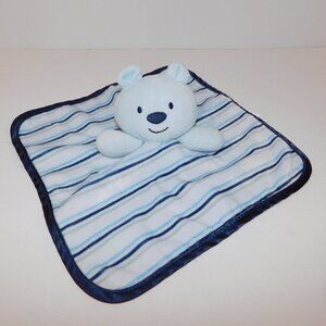 George Striped Blue Teddy Bear Plush Security Blanket baby lovey nunu Soother